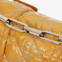 Christian Dior Mustard Patent Leather Cannage New Lock Shoulder Bag