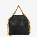 Stella McCartney Black Falabella Tiny Tote Vegan Shaggy Deer