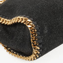 Stella McCartney Black Falabella Tiny Tote Vegan Shaggy Deer