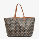 Goyard Saint Louis Black Chevron Print Coated Canvas Tote Bag