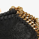 Stella McCartney Black Falabella Tiny Tote Vegan Shaggy Deer