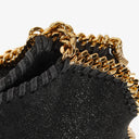 Stella McCartney Black Falabella Tiny Tote Vegan Shaggy Deer