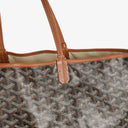 Goyard Saint Louis Black Chevron Print Coated Canvas Tote Bag