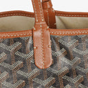 Goyard Saint Louis Black Chevron Print Coated Canvas Tote Bag