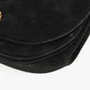 Chanel Black Suede Half Moon Flap Bag