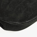 Chanel Black Suede Half Moon Flap Bag