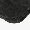 Chanel Black Suede Half Moon Flap Bag