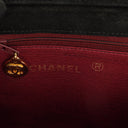 Chanel Black Suede Half Moon Flap Bag
