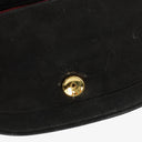 Chanel Black Suede Half Moon Flap Bag