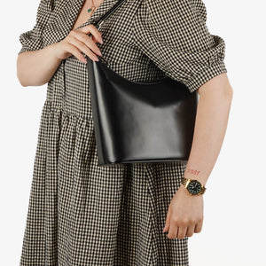 Gucci Black Leather Hobo Shoulder Bag
