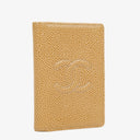 Chanel Timeless Caviar CC Card Holder Wallet Beige
