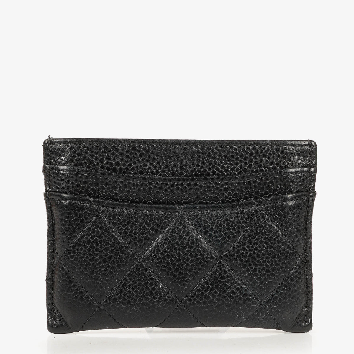 Chanel Black Caviar Quilted Multi Card Holder