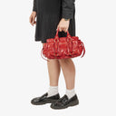 Miu Miu Vitello Lux Rosso Satchel Bag