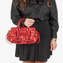 Miu Miu Vitello Lux Rosso Satchel Bag