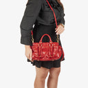 Miu Miu Vitello Lux Rosso Satchel Bag
