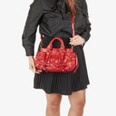 Miu Miu Vitello Lux Rosso Satchel Bag