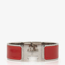 Hermes Red Wide Bangle Clic Clac H Bracelet