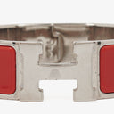 Hermes Red Wide Bangle Clic Clac H Bracelet