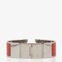 Hermes Red Wide Bangle Clic Clac H Bracelet