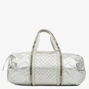 Chanel Metallic Quilted Nylon Boston Bag