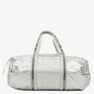 Chanel Metallic Quilted Nylon Boston Bag