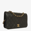 Chanel Classic Black Quilted Lambskin Full Flap Bag With 24K Gold-Plated Hardware