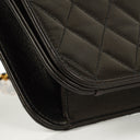 Chanel Classic Black Quilted Lambskin Full Flap Bag With 24K Gold-Plated Hardware