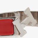 Hermes Red Wide Bangle Clic Clac H Bracelet