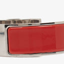 Hermes Red Wide Bangle Clic Clac H Bracelet