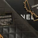 Chanel Classic Black Quilted Lambskin Full Flap Bag With 24K Gold-Plated Hardware