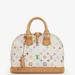 Louis Vuitton x Takashi Murakami Alma PM White Monogram Multicolor Bag