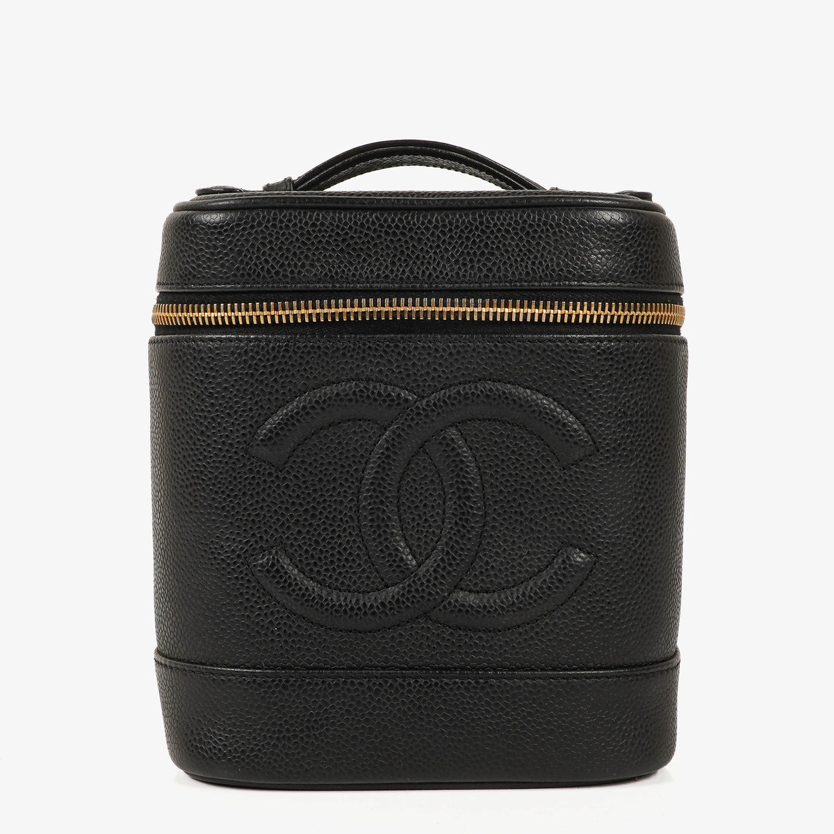 Chanel Black Caviar Leather Vanity Case