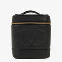Chanel Black Leather Vanity Case