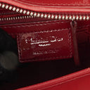 Dior Lady Dior Vintage Large Red Patent Calfskin Handbag