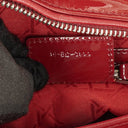 Dior Lady Dior Vintage Large Red Patent Calfskin Handbag