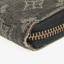 Louis Vuitton Black Monogram Denim Zippy Wallet