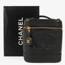 Chanel Black Leather Vanity Case