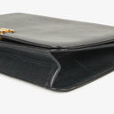 Chanel Classic Calfskin Box Leather Navy Full Flap Bag With 24K Gold-Plated Hardware