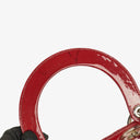 Dior Lady Dior Vintage Large Red Patent Calfskin Handbag