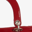 Dior Lady Dior Vintage Large Red Patent Calfskin Handbag