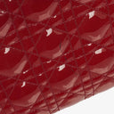 Dior Lady Dior Vintage Large Red Patent Calfskin Handbag