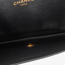 Chanel Classic Calfskin Box Leather Navy Full Flap Bag With 24K Gold-Plated Hardware