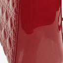Dior Lady Dior Vintage Large Red Patent Calfskin Handbag