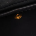 Chanel Classic Calfskin Box Leather Navy Full Flap Bag With 24K Gold-Plated Hardware