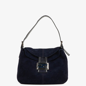 Fendi Navy Mamma Baguette Shoulder Bag
