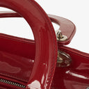 Dior Lady Dior Vintage Large Red Patent Calfskin Handbag