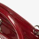 Dior Lady Dior Vintage Large Red Patent Calfskin Handbag