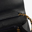 Chanel Classic Calfskin Box Leather Navy Full Flap Bag With 24K Gold-Plated Hardware
