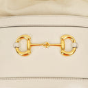 Gucci Horsebit 1955 Azalea Sakai Calfskin Mystic White Drawstring Bucket Bag