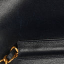 Chanel Classic Calfskin Box Leather Navy Full Flap Bag With 24K Gold-Plated Hardware